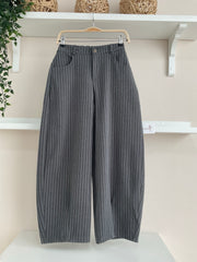 Pantalón Barrel Raya Diplomática gris - vista frontal