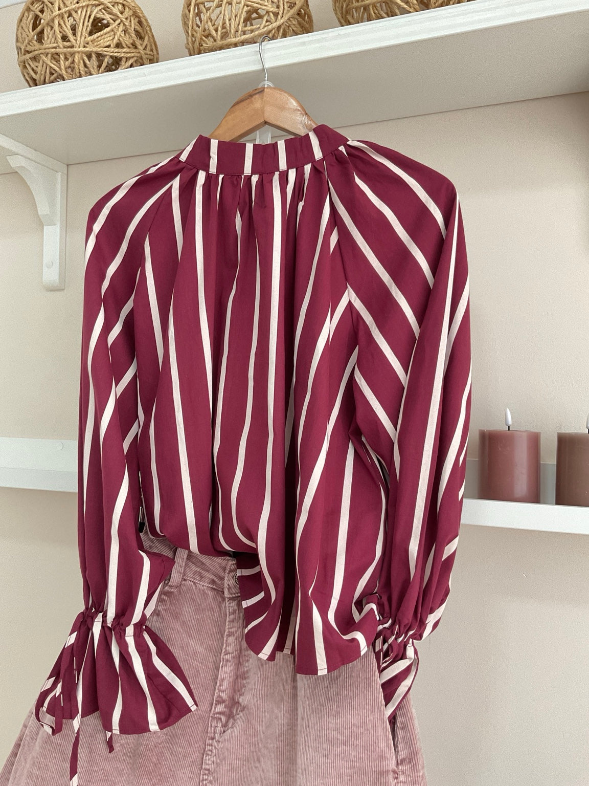 Burdeos | Camisa Bowie - detalle del look