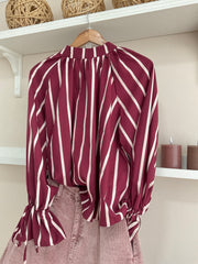Burdeos | Camisa Bowie - detalle del look