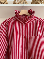 Rojo | Camisa Warhol - detalle del cuello y bolsillo