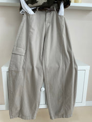 Taupe | Pantalón Cargo - detalle frontal