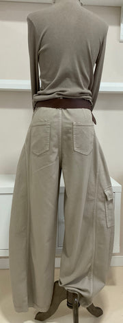 Taupe | Pantalón Cargo — vista trasera