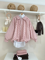 Rosa/Chocolate - Chaqueta Topos vista de la prenda