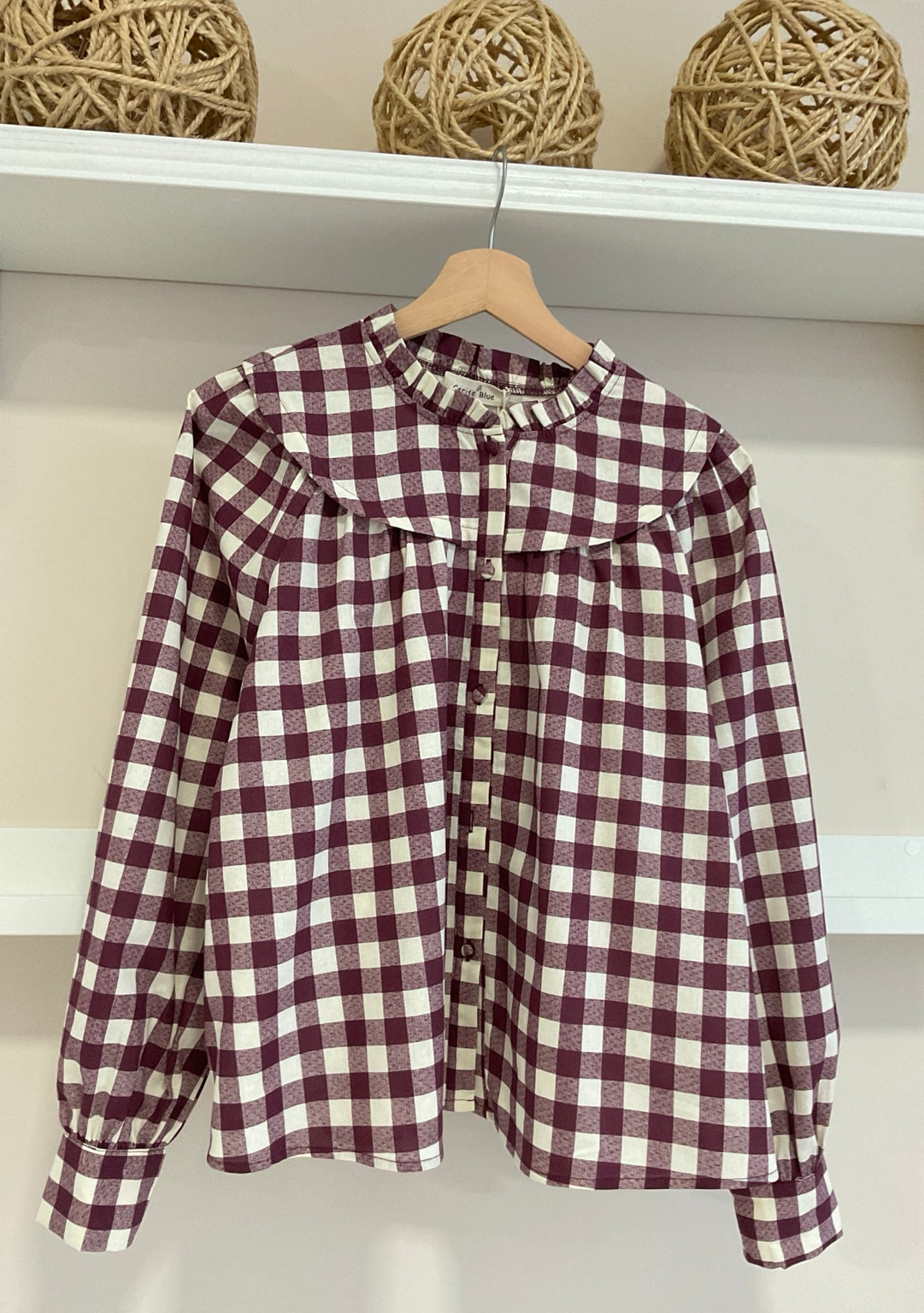 Camisa Cora de cuadros - vista frontal
