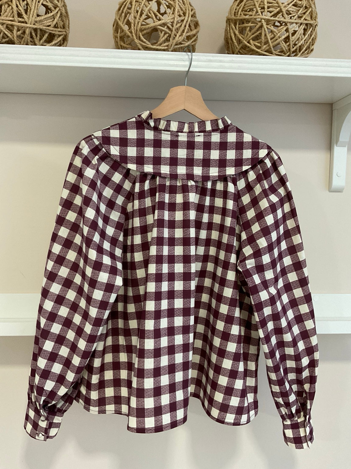 Camisa Cora de cuadros - vista trasera