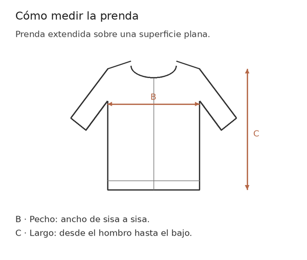 Medidas de Cazadora Bomber Rayas Laterales