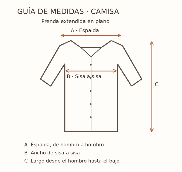 Medidas de Cardigan Gilda