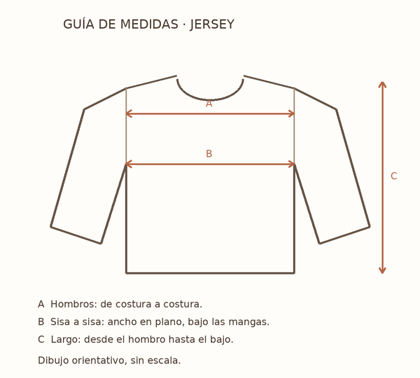 Medidas de Jersey Rayas Amour