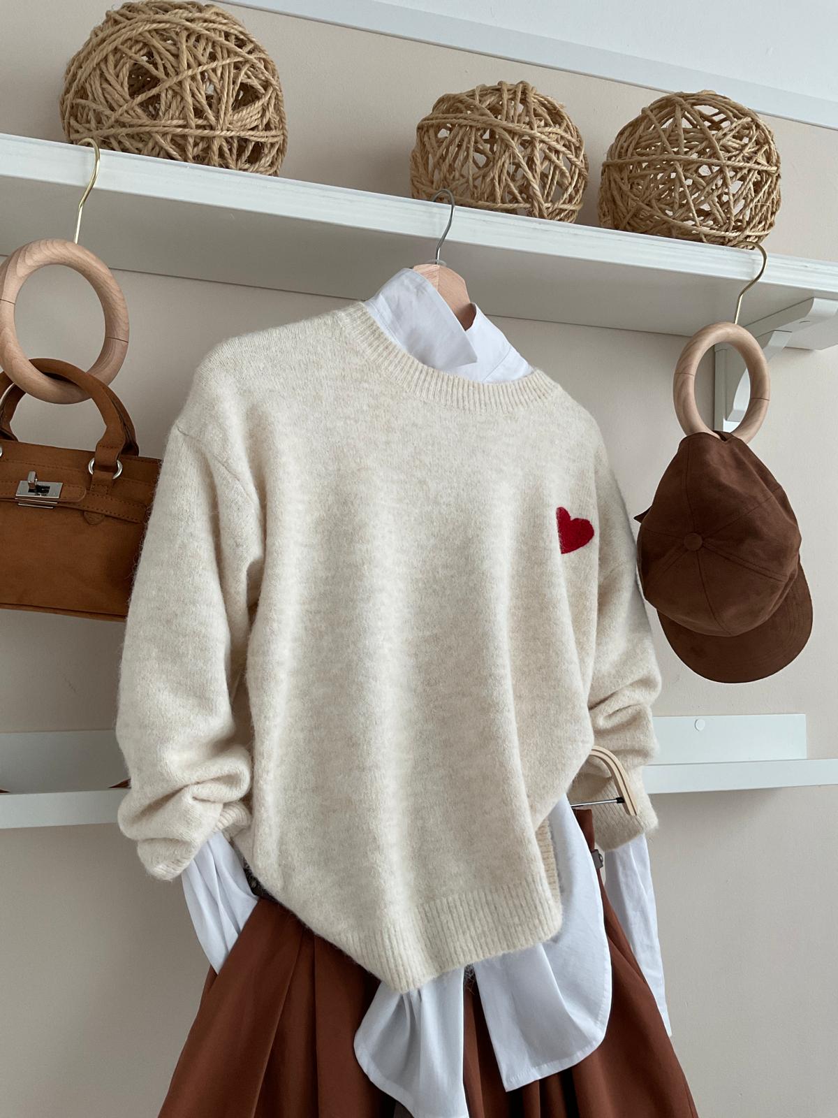 Jersey Amour crema, vista frontal