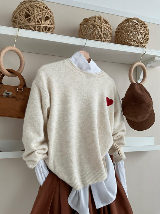 Jersey Amour crema, vista frontal