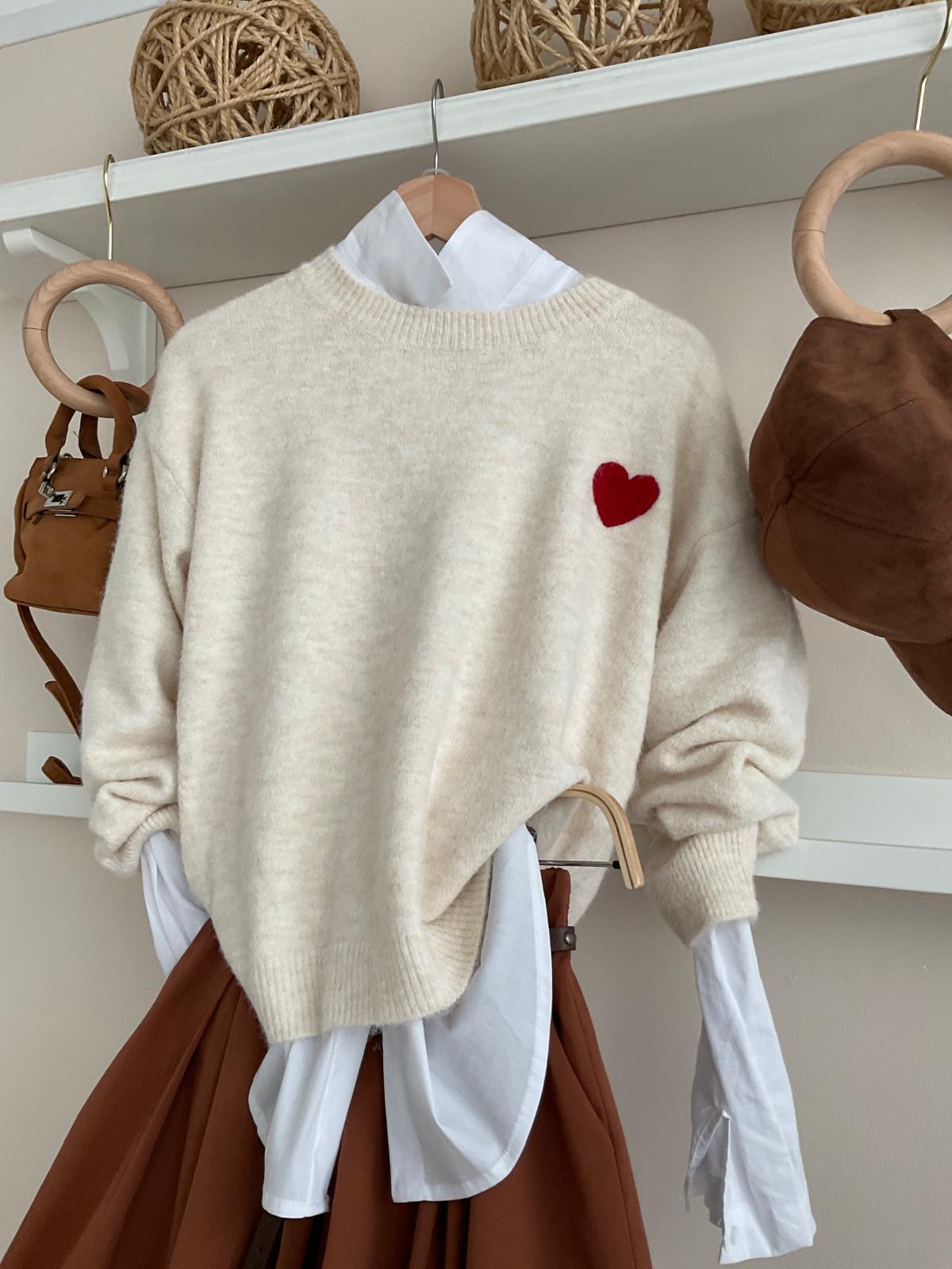 Jersey Amour crema, vista frontal