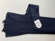 Azul Marino | Jersey Básico Ribeteado - detalle del cuello y puños