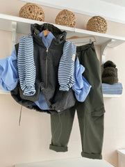 Look con sudadera Life isn't perfect y prendas coordinadas