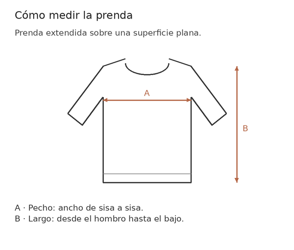 Medidas de Sudadera Aspen