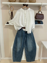 Blanco | Camisa New Romantic, look con tejano de estrellas
