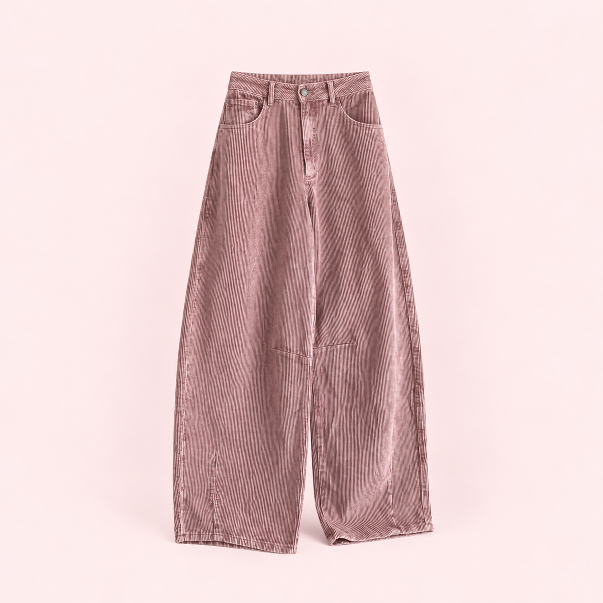 Rosa | Pantalón Pana Gruesa Tipo Barrel - catálogo