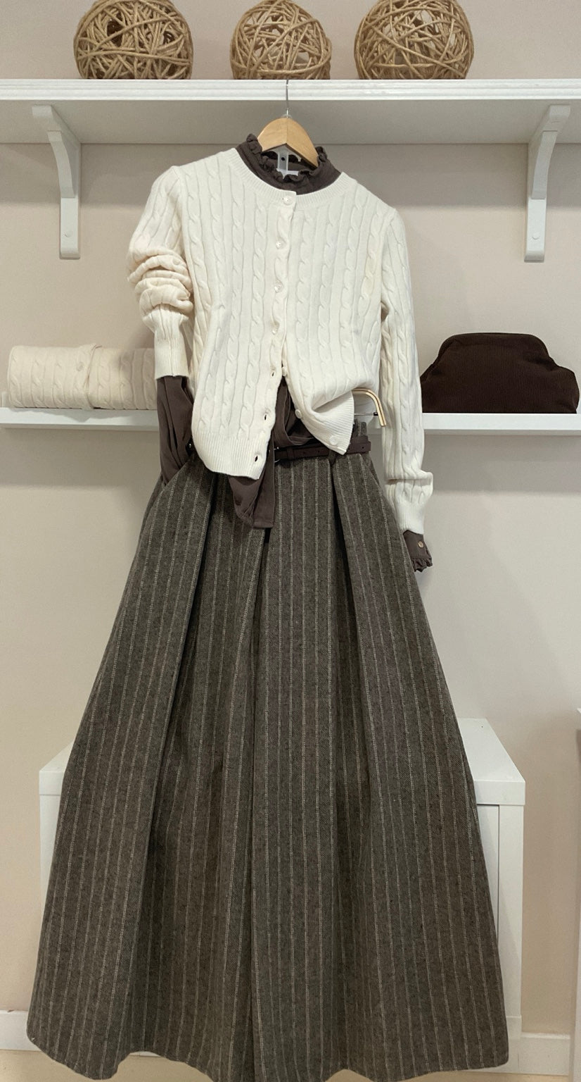 Crema — Chaqueta Punto Rebeca, look completo