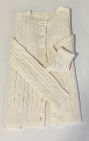 Crema — Chaqueta Punto Rebeca, prenda doblada