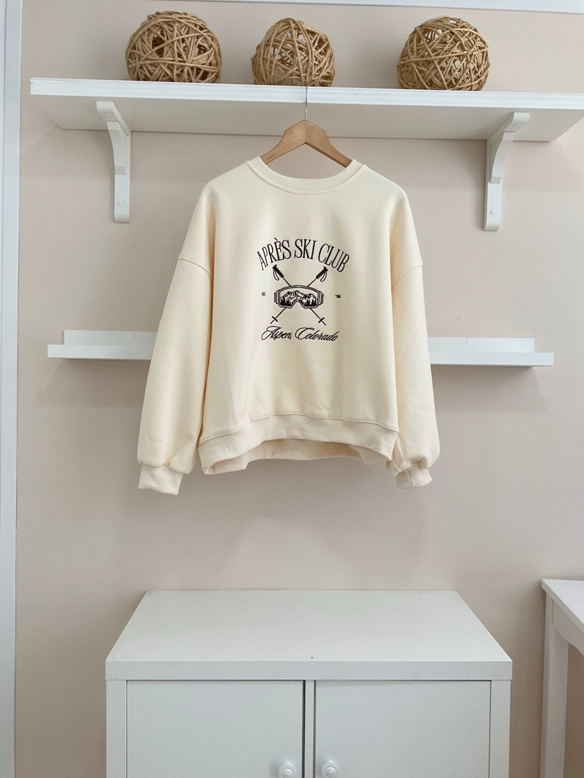 Beige | Sudadera Asper Après Ski Club vista frontal