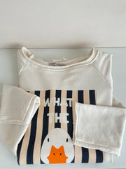 Sudadera Marino/Crema doblada, detalle