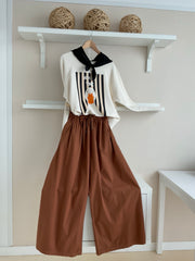 Look completo con sudadera Marino/Crema