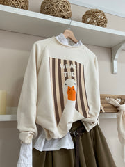 Sudadera Marrón/Crema, vista frontal alternativa