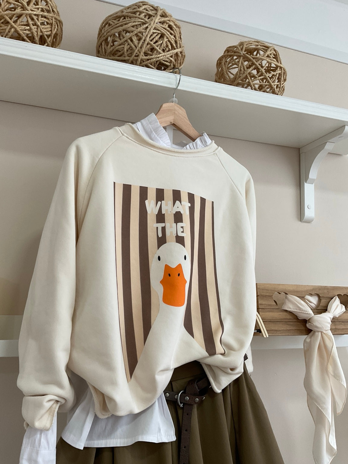 Sudadera Marrón/Crema, vista frontal
